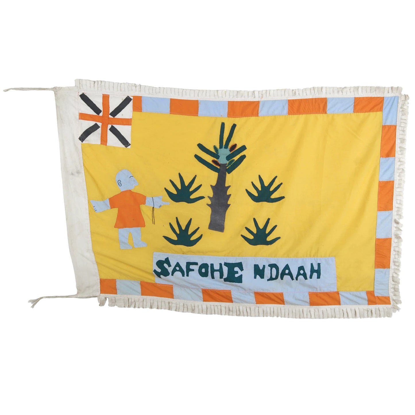 Authentic Asafo Frankaa Fante War Flag – Cape Coast Festival 153×100 cm