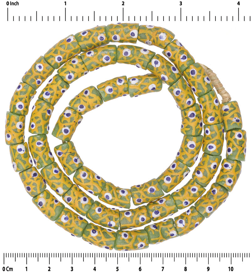 Elegant Powder Glass Beads From Ghana - African Trade Beads - close-up