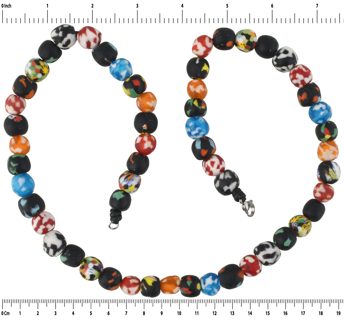 Recycled Tiny Glass Seed Beads Handmade Ready To Wear Jewelry Krobo Ghana Africa - angled shot