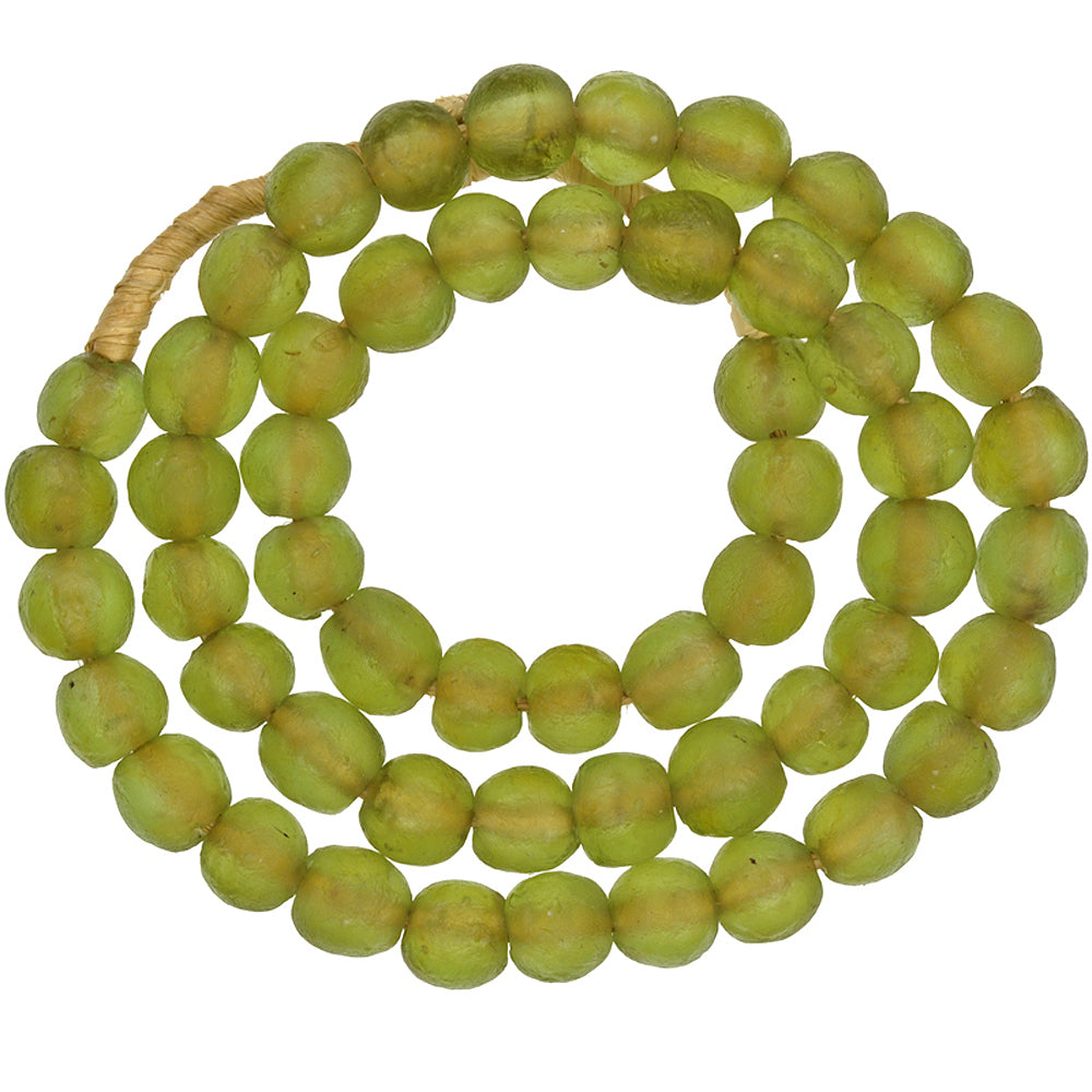 New African Trade Beads Krobo Powderglass Translucent Recycled Glass Beads Dipo