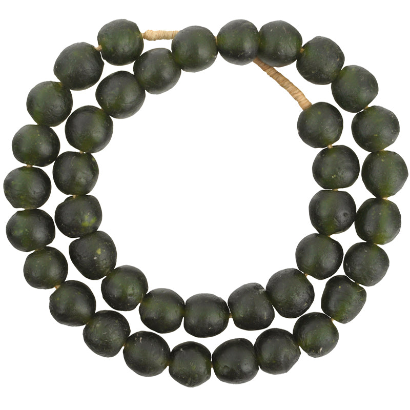 Large 16-17Mm Translucent Krobo Glass Beads - African Trade Beads