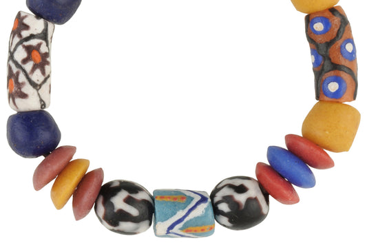 Handmade Beaded Bracelet - African Glass Beads Jewelry - alternate view