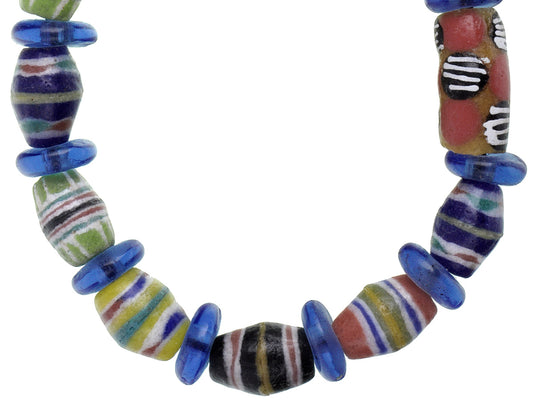 Handmade African Beaded Bracelet - Glass Beads From Ghana - alternate view