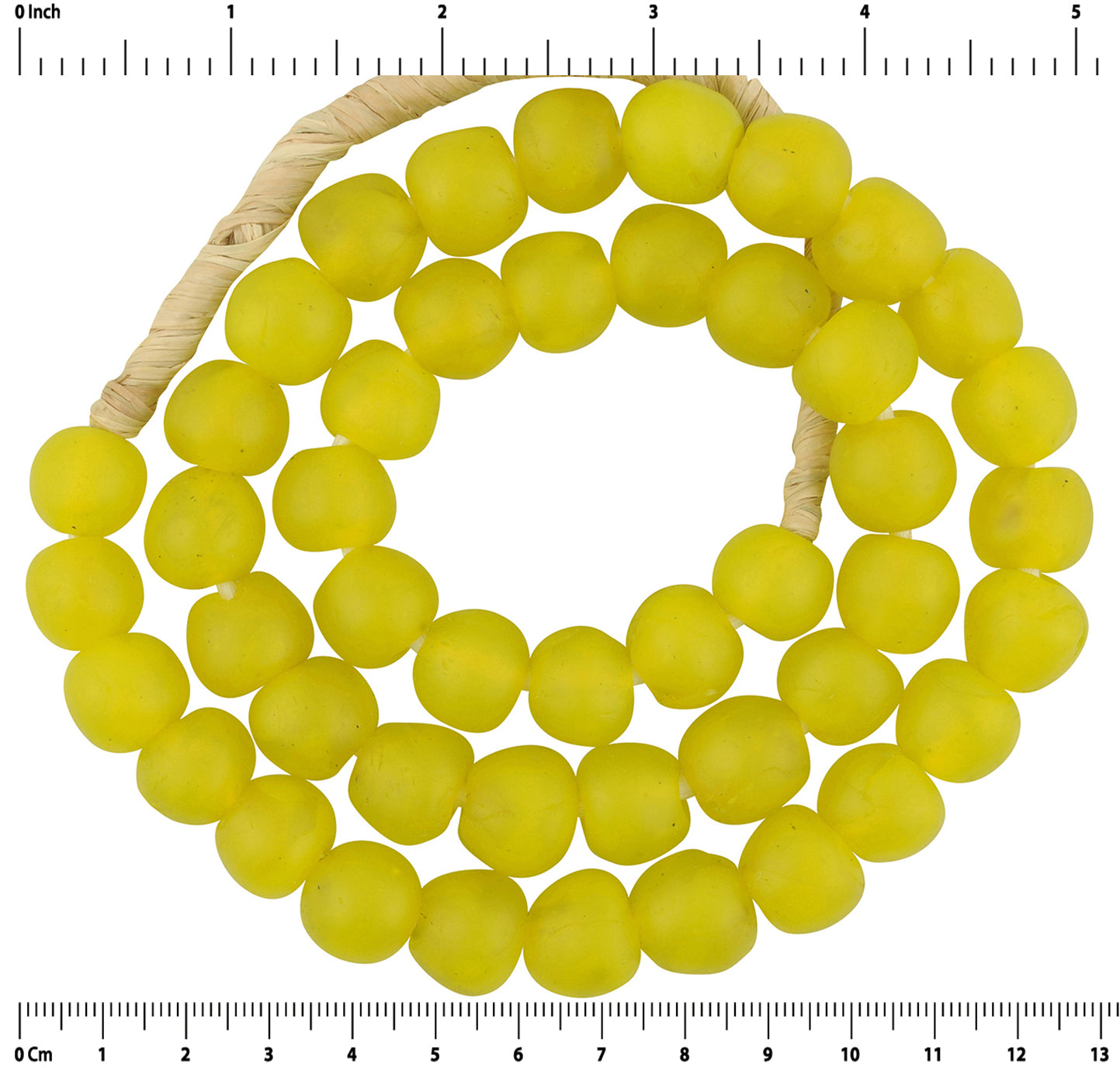 Handmade Ghana Krobo Glass Beads - Recycled African Trade Beads - cropped detail