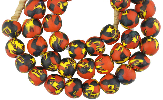 Handmade African Trade Beads - Recycled Ghana Glass Beads - alternate view