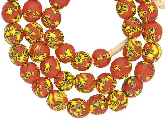 New African Trade Beads - Ghana Recycled Glass Krobo Beads - alternate view