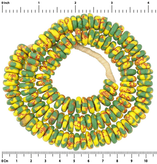 Unique African Trade Beads: Recycled Ghana Glass Spacer Beads - alternate view