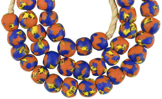 Vibrant African Trade Beads - Recycled Ghana Glass Beads - alternate view