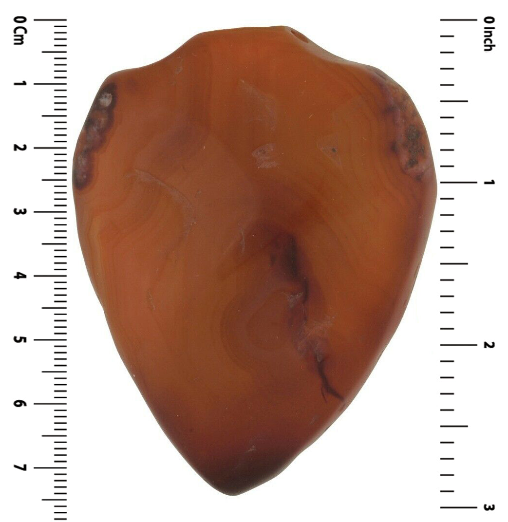 Antique Carnelian Agate Trade Bead Pendant – Cambay, India (72×55 mm)