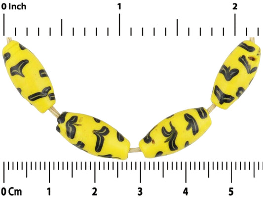 Antique Fancy Venetian Lampwork Beads With Trail Decoration - alternate view