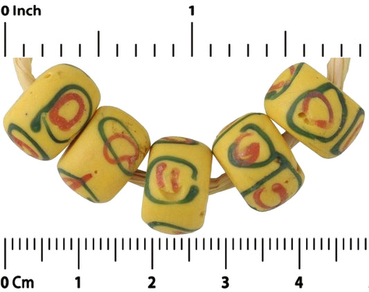 Antique Venetian Eye Fancy Lampwork Glass Trade Beads, 12-13Mm - alternate view