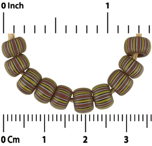 West African Trade Beads Round Drawn Old Venetian Glass Beads Ghana Trade Rare - alternate view