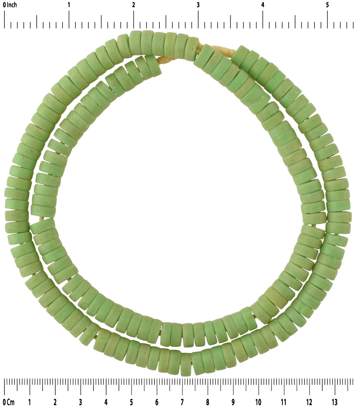 Old Bohemian Czech Disk Glass Trade Beads - 9Mm African Trade Beads - zoomed-in detail