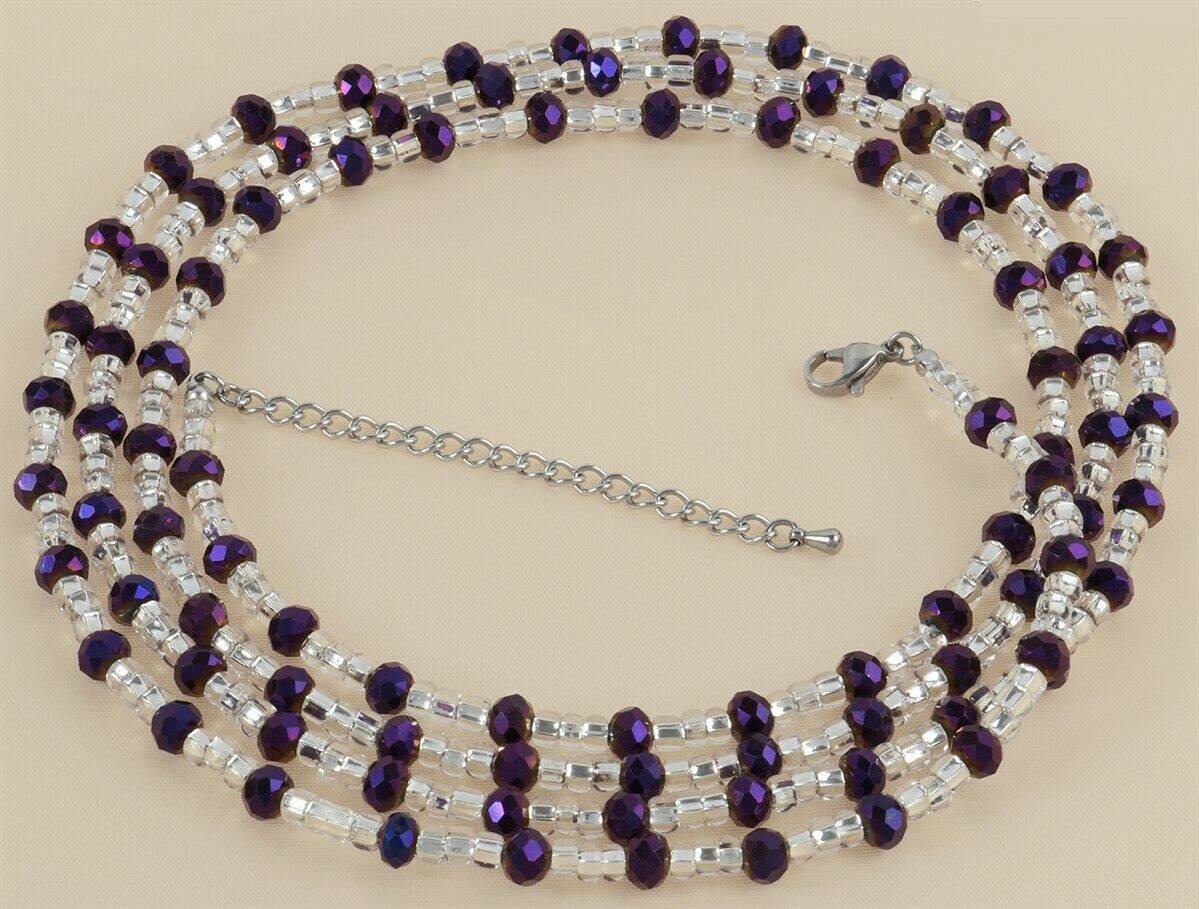 Waist Beads African Belly Chain Ghana Handmade Body Jewelry Weight Control - zoomed-in detail