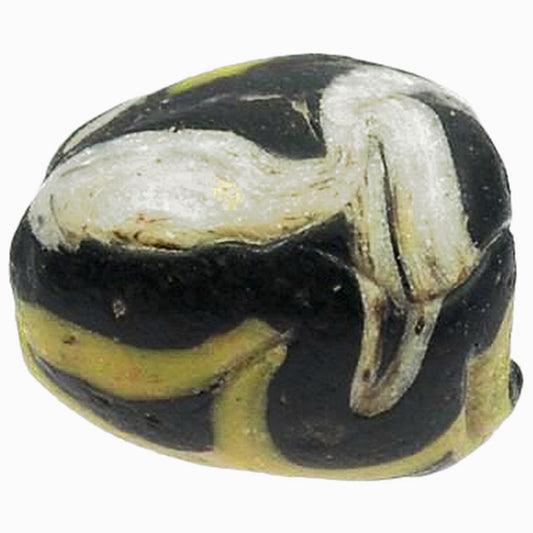 Antique Fustat Islamic Folded Glass Bead - 12Th Century Relic - alternate view