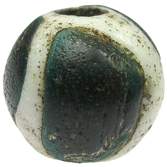 Rare 12Th Century Islamic Eye Glass Bead - Fustat, Egypt (9Mm) - alternate view