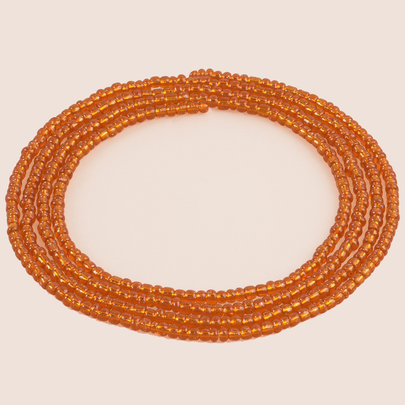 Radiant Orange African Waist Beads – Handmade Body Bead