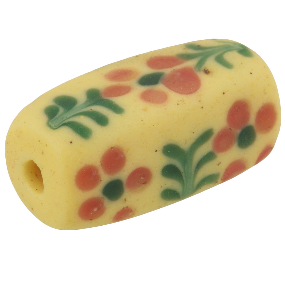 Antique Venetian Floral lampwork trade bead – wound glass from archive
