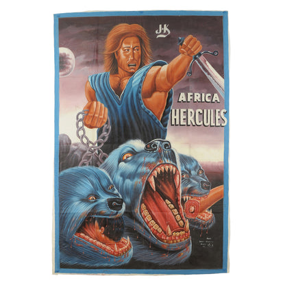 African Hercules Movie Poster - Hand-Painted African Art