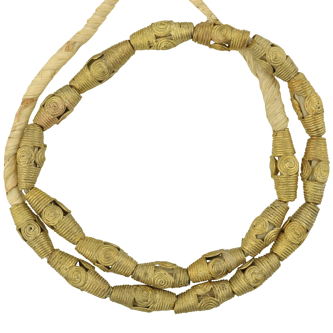 Handmade Ashanti Brass Beads Strand From Ghana