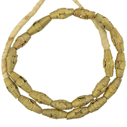 Handmade Ashanti Brass Beads Strand From Ghana
