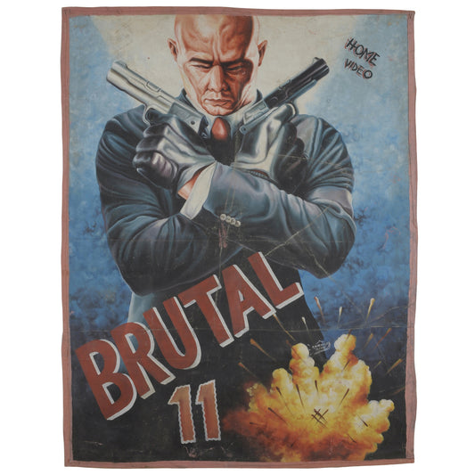 Authentic Hand-Painted "Brutal 11" Movie Poster From Ghana