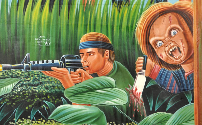 Child'S Play - Original Hand-Painted Horror Movie Poster From Ghana - close-up