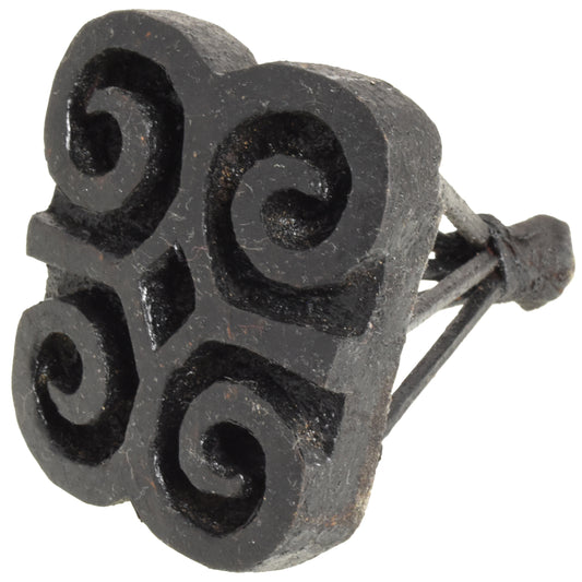 Dwennimmen Adinkra Symbol Stamp Block Ghana Ashanti Cloth