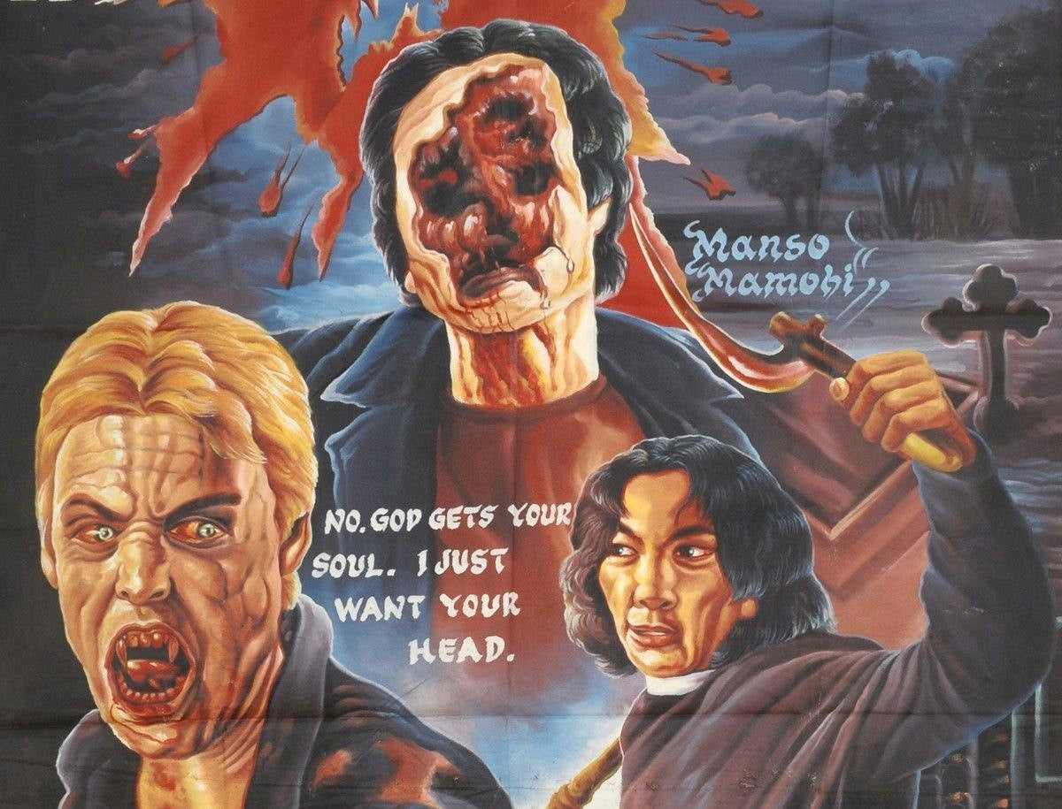 Dracula 2 Authentic Hand-Painted Movie Poster | Ghana - close-up