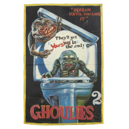 Ghoulies 2 Movie Poster - Hand Painted Ghanaian Horror Art - horror scene artwork