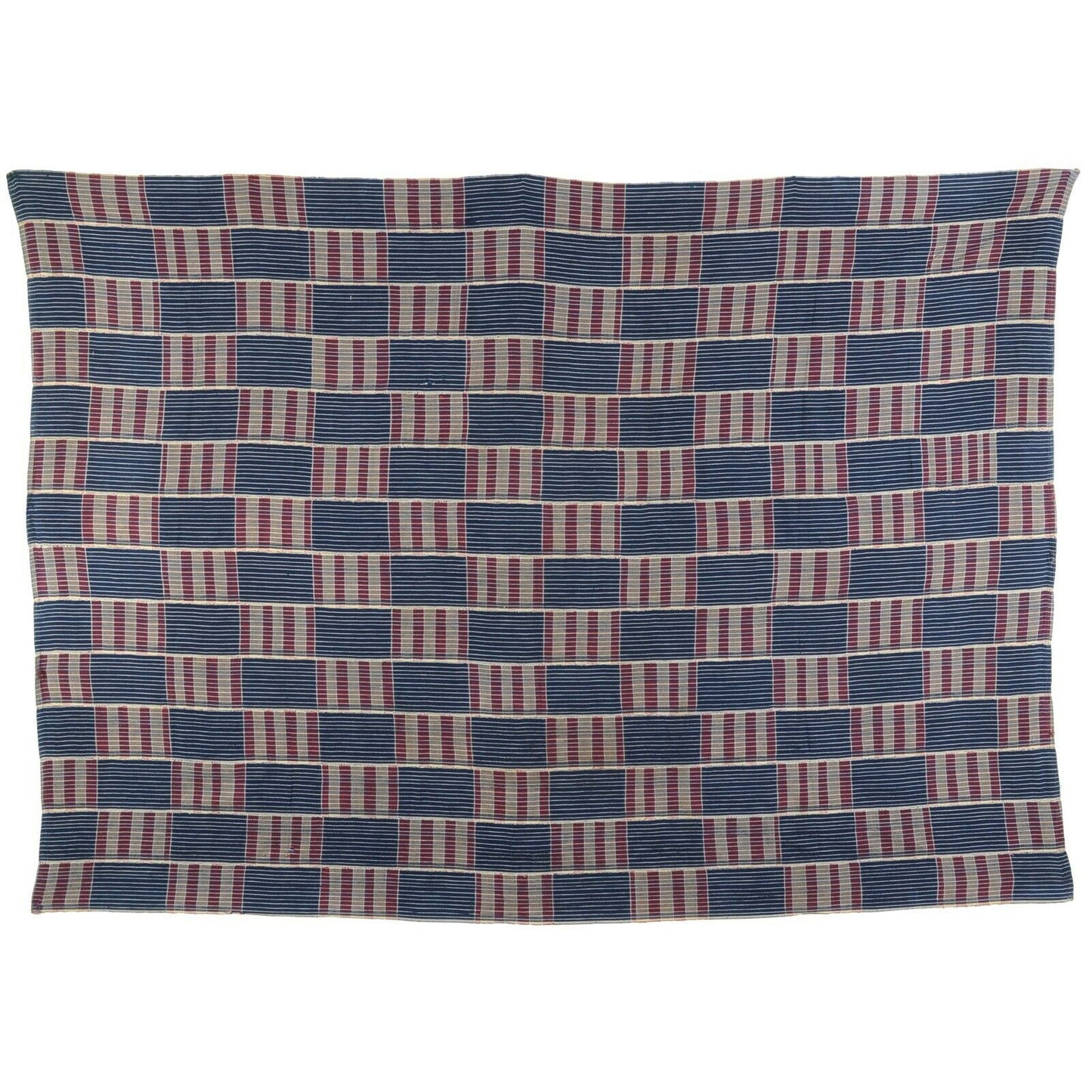 Handwoven Vintage Baule Cloth – Ivory Coast Woman‑Size 70″×49″