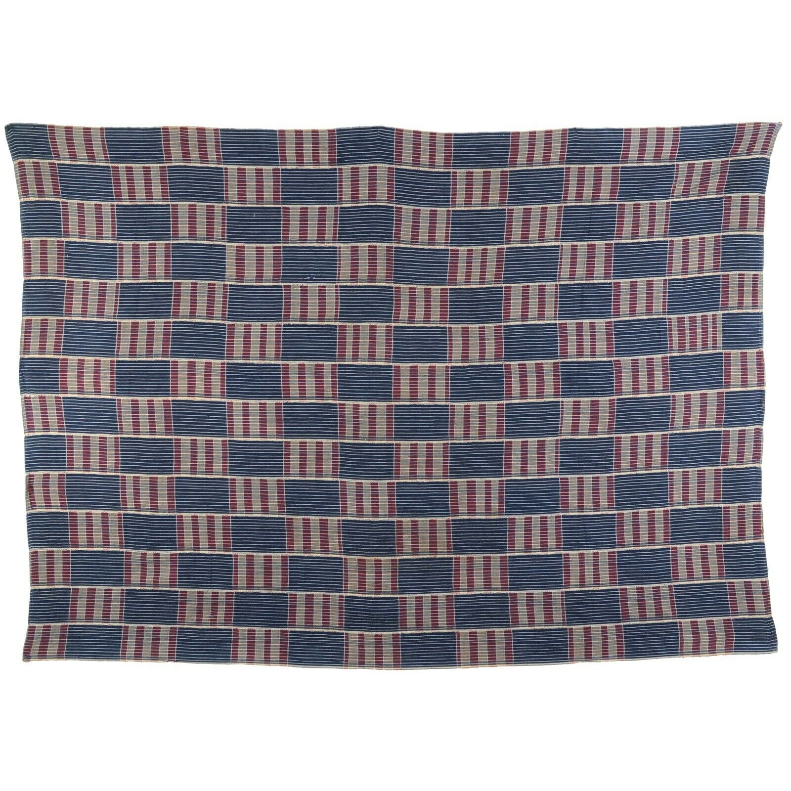 Handwoven Vintage Baule Cloth – Ivory Coast Woman‑Size 70″×49″