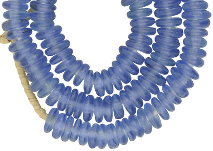 Authentic Ghanaian Recycled Glass Beads - African Trade Beads - close-up