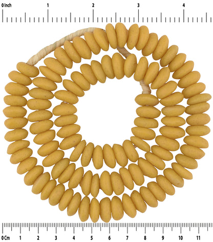 African Trade Beads: Krobo Recycled Glass Beads From Ghana - zoomed-in detail