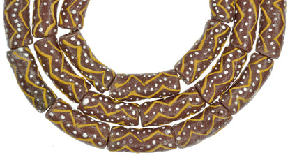 African Fancy Glass Beads - Handmade Krobo Trade Beads (9Mm) - alternate view