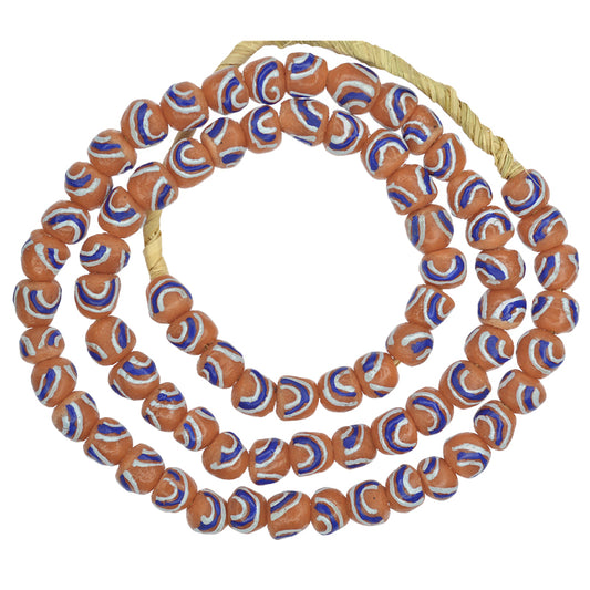 Handmade African Powder Glass Beads - Venetian Style, 11Mm