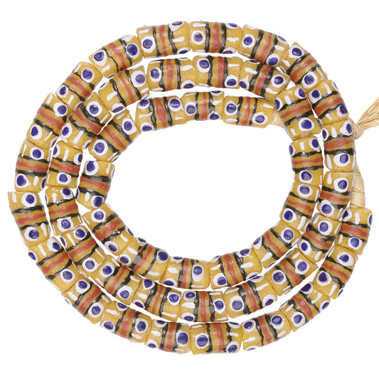 African Powder Glass Beads - Fancy Krobo Trade Beads, 9Mm