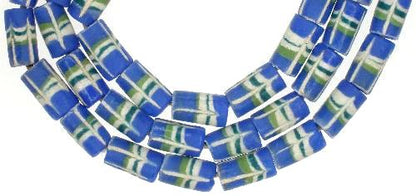 Powder Glass African Beads Imitating Venetian Feather Trade Beads - alternate view