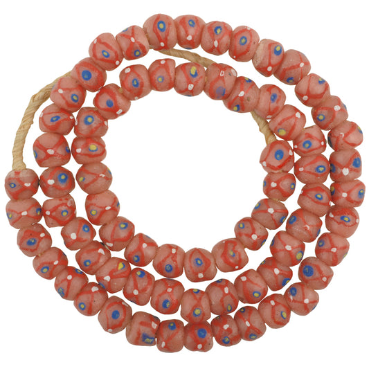 Pink Pineapple Fancy Krobo Beads – Ghana Recycled Glass Strand