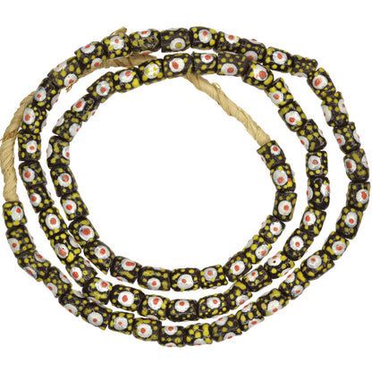 Fancy Krobo Powder Glass Beads, Imitating Venetian Eye Trade Beads