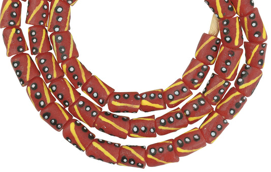 Authentic Ghana Fancy Powder Glass Beads - African Trade Beads - alternate view