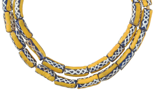 New Fancy Powder Glass African Beads - 9-10Mm, Made In Ghana - alternate view