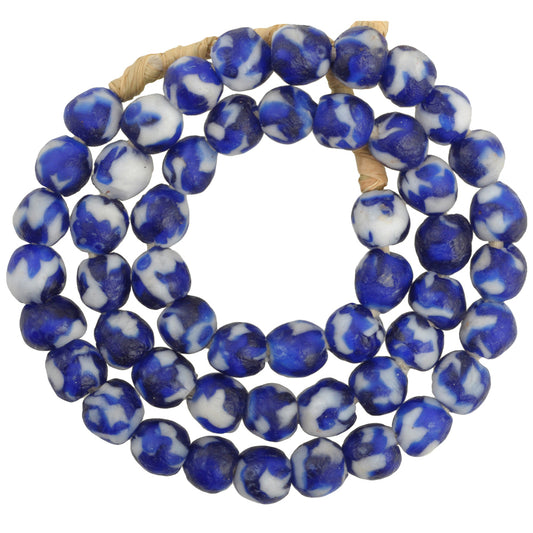 Recycled African Trade Beads - Ghana Krobo Glass Beads 10-11Mm