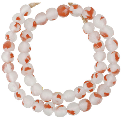Translucent Krobo Glass Beads, 13-14Mm, African Trade Beads - close-up