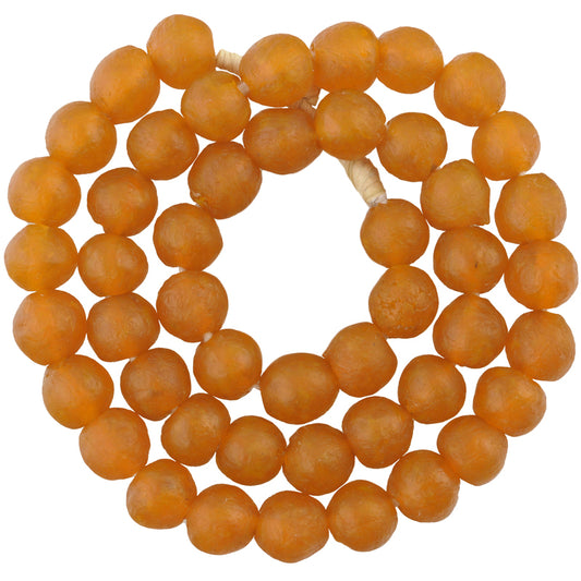 Uncommon Color Translucent Krobo Glass Beads, 13Mm, 24" Strand