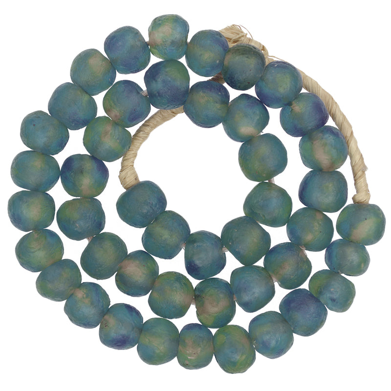 Translucent Krobo Glass Beads - Handmade African Trade Beads