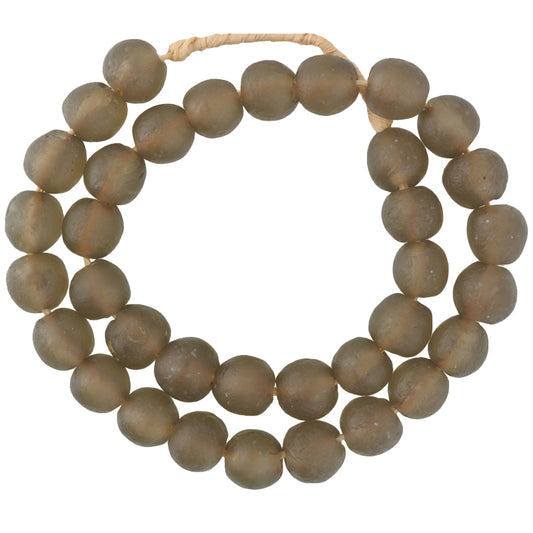 Translucent Krobo Glass Beads - 15-16Mm - African Recycled Trade Beads
