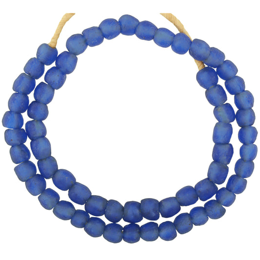Translucent African Krobo Glass Beads 9-10Mm - Recycled Trade Beads