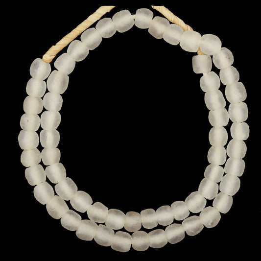 Translucent Krobo Glass Beads, Handmade African Trade Beads