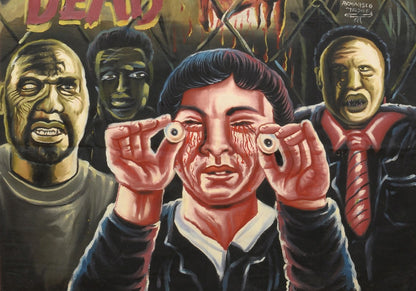 Land Of The Dead - Authentic Hand-Painted Ghana Movie Poster - close-up